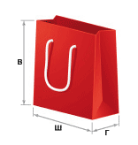 размеры бумажных пакетов